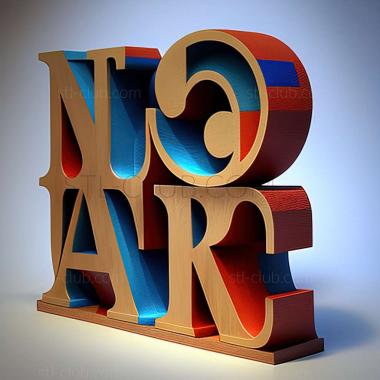 3D мадэль Роберт Индиана, американский художник (STL)